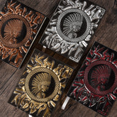 Vintage Red Indian 3D Embossed Faux Leather Cover Notebook, Kawai Notebooks